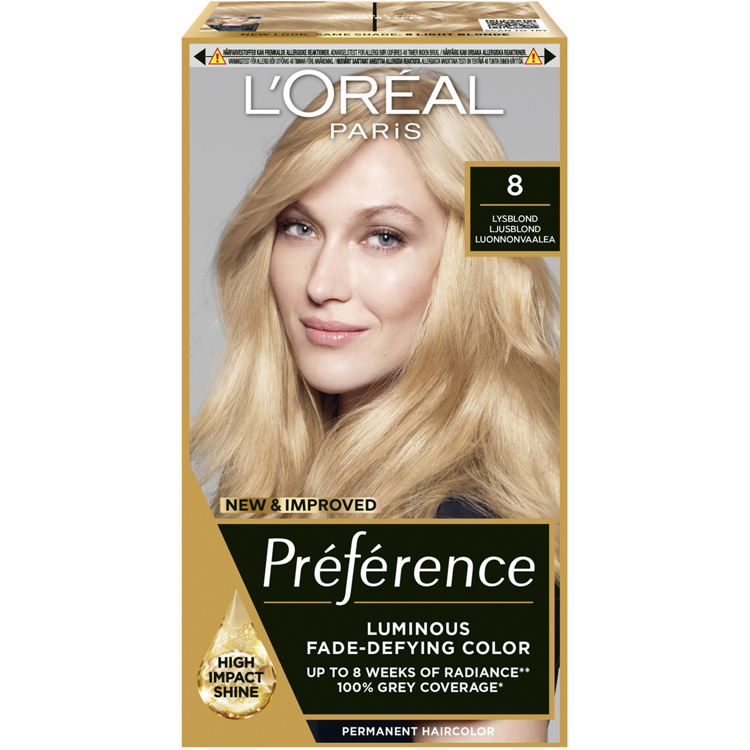 Récital Préférence 8 California Ljusblond, L'Oréal Paris Vaalennus