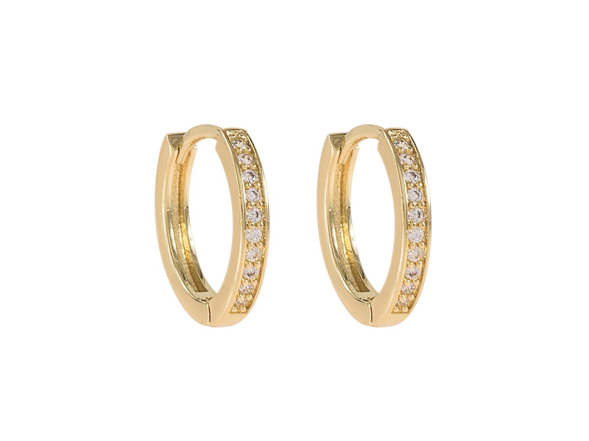 Elaine Small Ring Ear Gold/Clear