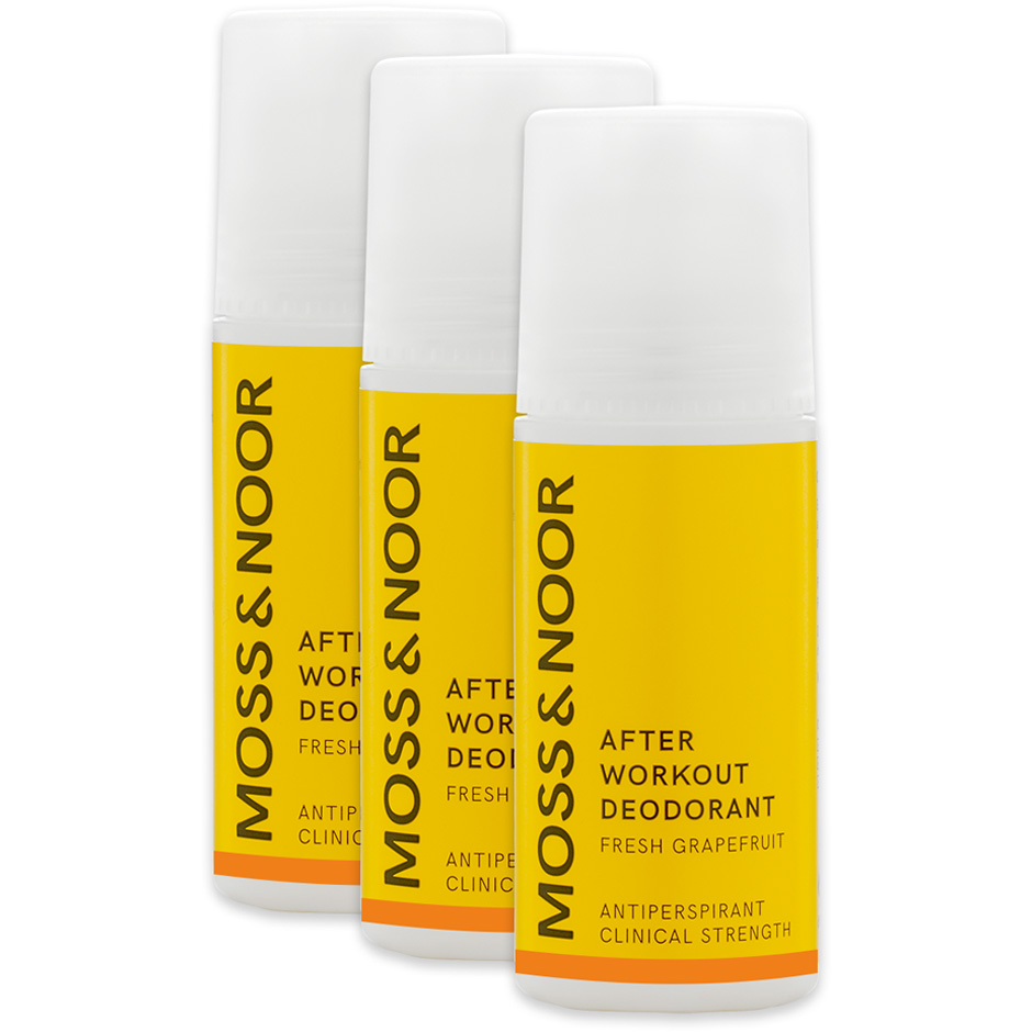 Moss & Noor After Workout Deodorant Fresh Grapefruit 3 pack - 180 ml