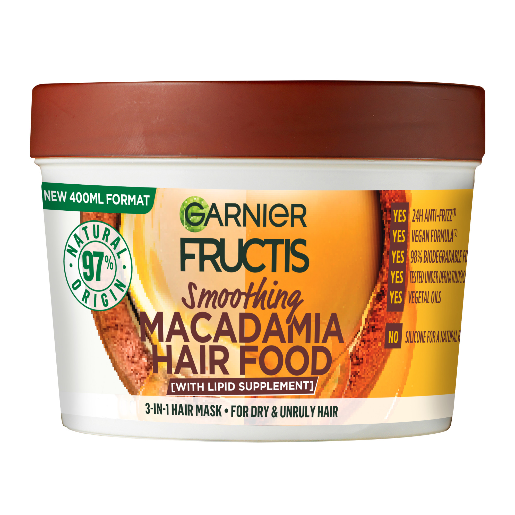 Fructis Hair Food Macadamia Mask, 400 ml Garnier Hiusnaamiot