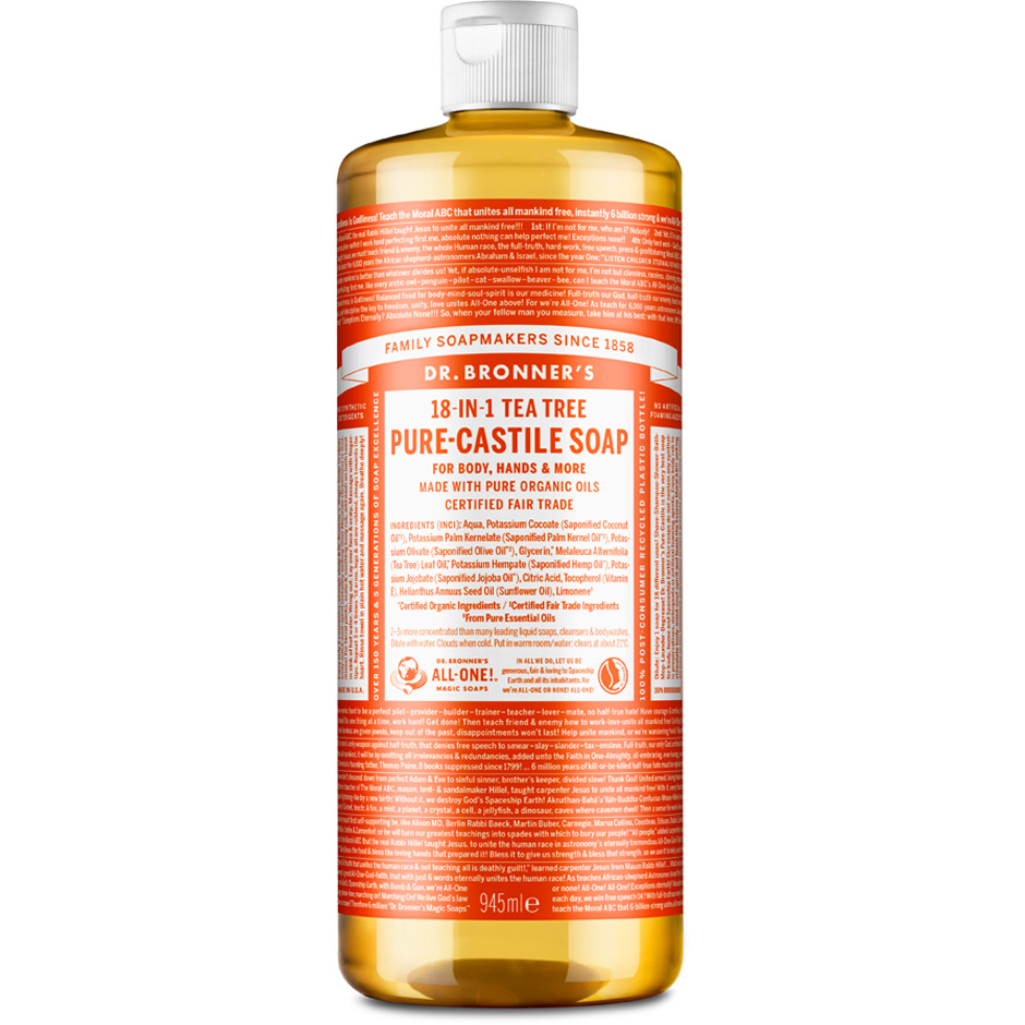 Dr. Bronner's Pure Castile Liquid Soap Tea Tree 945 ml