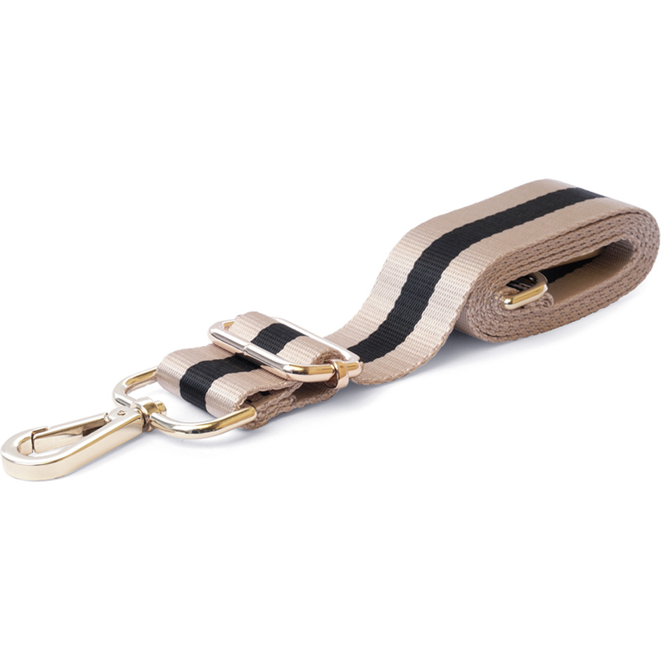 Shoulder Strap in Black/Sand Webbing (Gold)