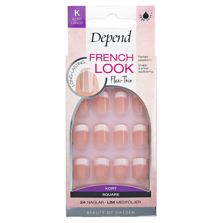 Depend French Look Rosa Square Kort pcs 24