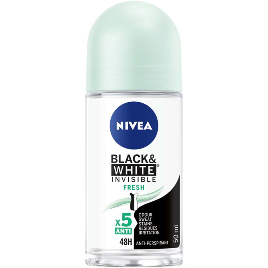 NIVEA Invisible Black & White Roll-On Deodorant - 50 ml