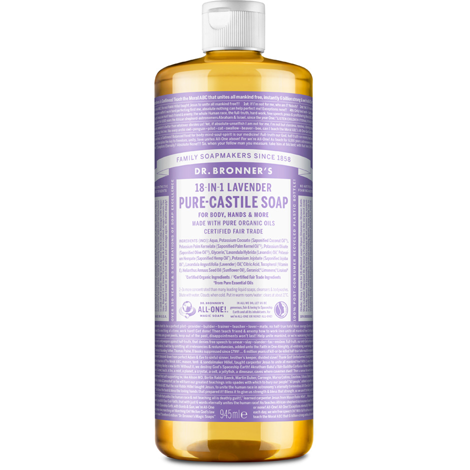 Dr. Bronner's Pure Castile Liquid Soap Lavender 945 ml