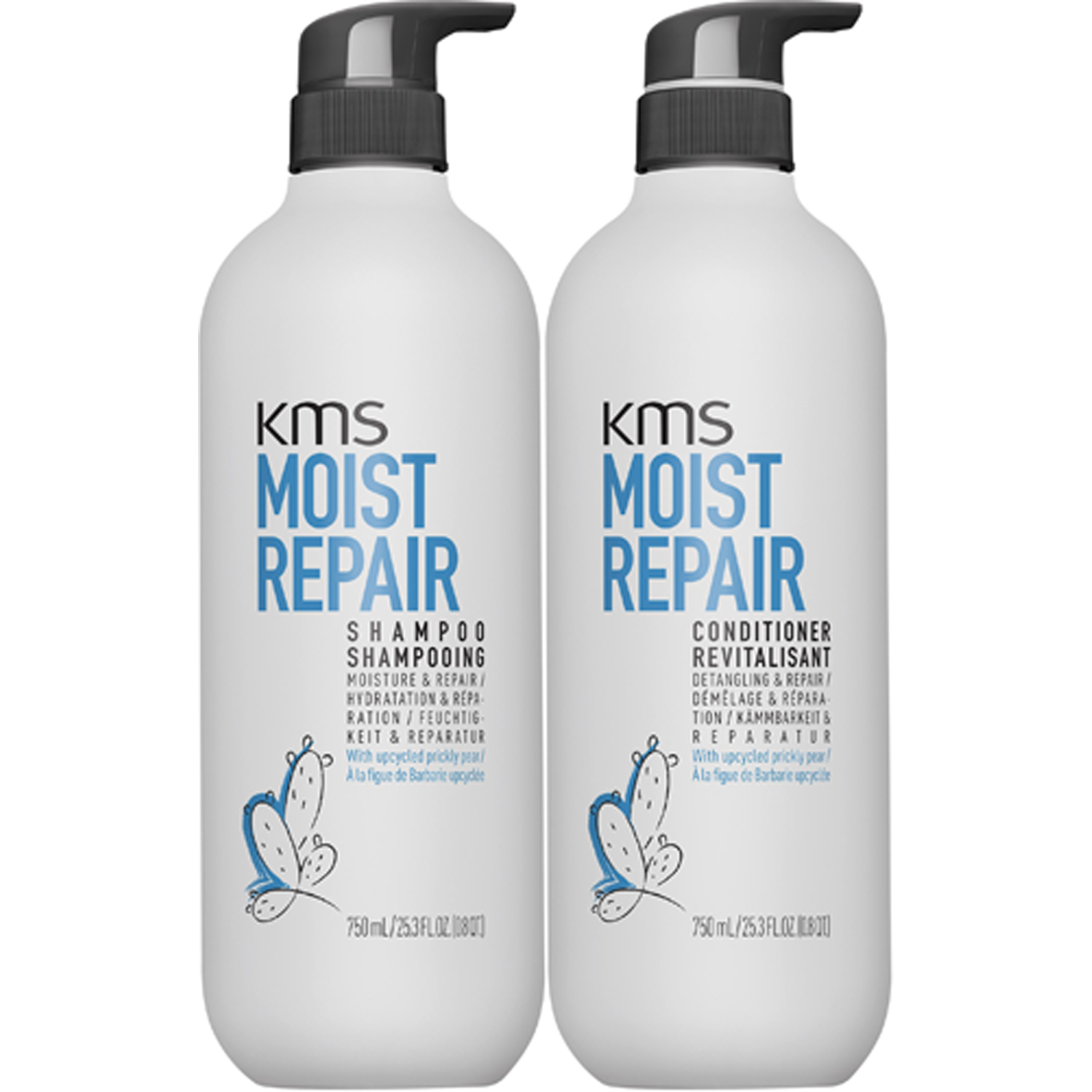 KMS Moist Repair Duo Shampoo 750 ml + Conditioner 750 ml - 1500 ml