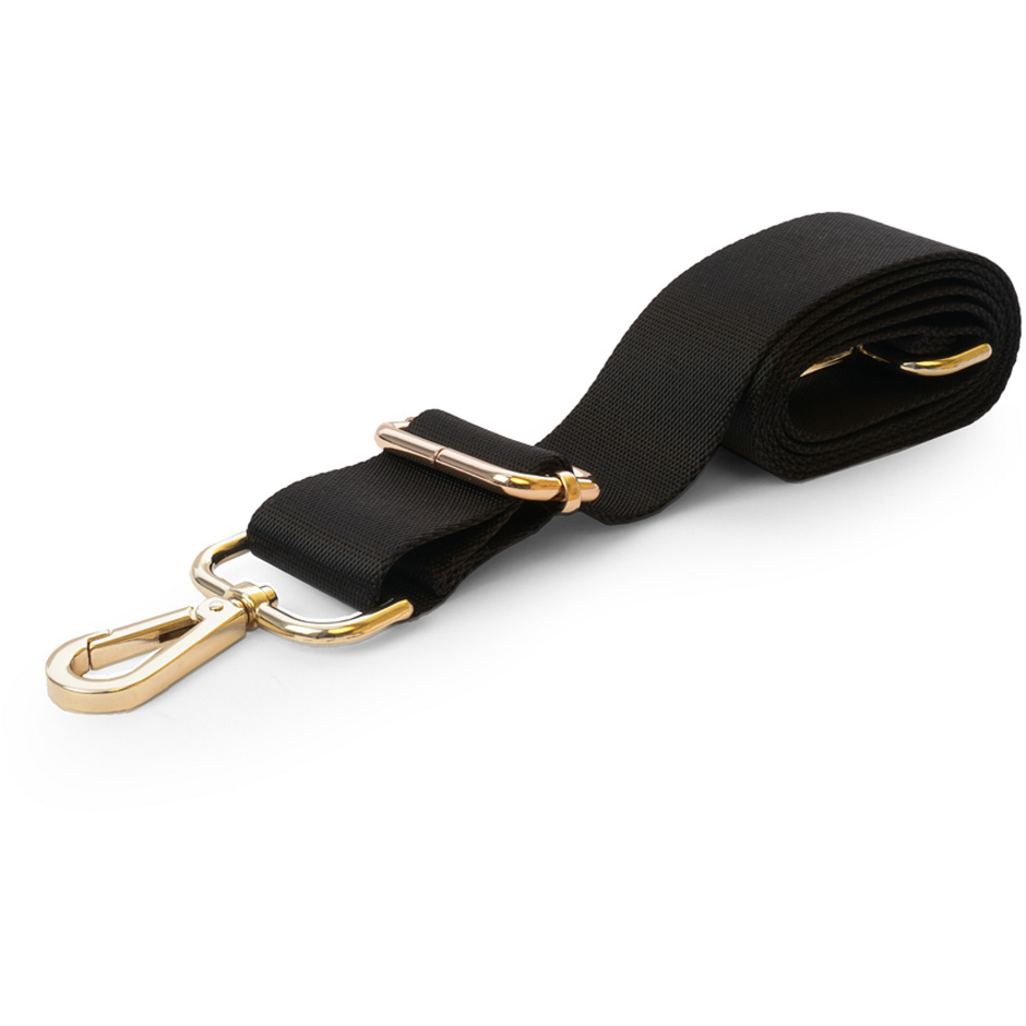 Shoulder Strap in Black Webbing (Gold)