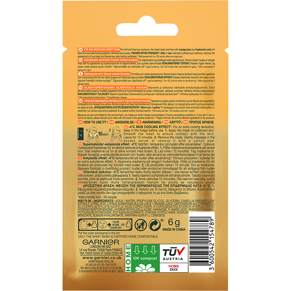 Skin Active Eye Tissue Mask Orange