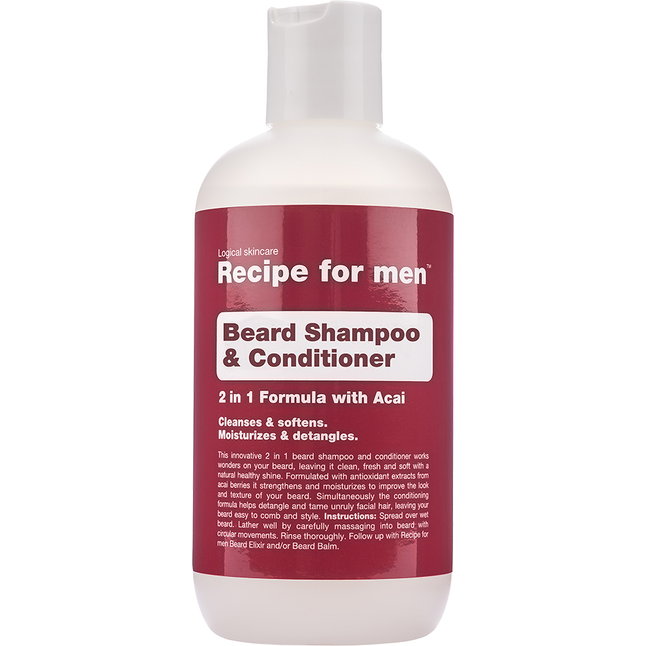 Recipe for Men Beard Shampoo & Conditioner, 250 ml Recipe for men Partashampoo ja partahoitoaine